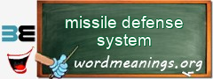 WordMeaning blackboard for missile defense system